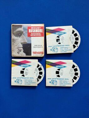 RARE 1962 View Master Mount Rushmore National Memorial 3 Reel Set ViewMaster